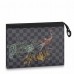 Louis Vuitton Pochette Voyage MM In Damier Graphite Canvas N64605 Louis Vuitton Pochette Voyage MM In Damier Graphite Canvas N64605