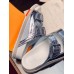 Louis Vuitton LV Trainer Mules In Silver Metallic Leather