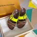 Louis Vuitton LV Trainer Mules In Brown Suede Leather