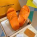 Louis Vuitton Waterfront Mules In Orange Monogram Rubber