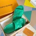 Louis Vuitton Waterfront Mules In Green Monogram Rubber