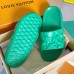 Louis Vuitton Waterfront Mules In Green Monogram Rubber