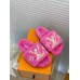 Louis Vuitton Paseo Flat Comfort Mules In Pink Shearling