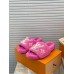 Louis Vuitton Paseo Flat Comfort Mules In Pink Shearling