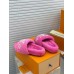 Louis Vuitton Paseo Flat Comfort Mules In Pink Shearling