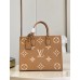 Louis Vuitton OnTheGo MM Bag In Bicolor Monogram Empreinte Leather M45982 Louis Vuitton OnTheGo MM Bag In Bicolor Monogram Empreinte Leather M45982