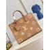Louis Vuitton OnTheGo MM Bag In Bicolor Monogram Empreinte Leather M45982 Louis Vuitton OnTheGo MM Bag In Bicolor Monogram Empreinte Leather M45982