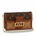 Louis Vuitton Dauphine Chain Wallet In Monogram Reverse Canvas M68746 Louis Vuitton Dauphine Chain Wallet In Monogram Reverse Canvas M68746