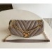 Louis Vuitton LV New Wave Chain MM Bag In Taupe Leather M58550