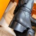 Louis Vuitton Metropolis Flat Ranger Boots In Black Leather