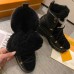 Louis Vuitton Beaubourg Ankle Boots in Black Leather with Shearling Louis Vuitton Beaubourg Ankle Boots in Black Leather with Shearling