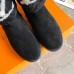Louis Vuitton Snowdrop Flat Ankle Boots In Black Suede with Shearling