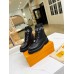 Louis Vuitton Territory Flat Ranger Boots In Black Leather Louis Vuitton Territory Flat Ranger Boots In Black Leather