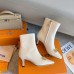 Louis Vuitton Rotary Ankle Boots In White Calfskin