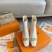Louis Vuitton Rotary Ankle Boots In White Calfskin