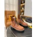 Louis Vuitton Brown Territory Flat Ranger Boots with Shearling
