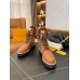 Louis Vuitton Brown Territory Flat Ranger Boots with Shearling