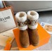 Louis Vuitton Snowdrop Flat Ankle Boots In Brown Suede with Shearling