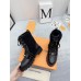 Louis Vuitton Territory Flat Ranger Boots In Black Leather with Wool