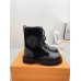 Louis Vuitton Territory Flat Ranger Boots In Black Leather with Wool