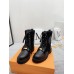 Louis Vuitton Territory Flat Ranger Boots In Black Leather with Wool