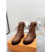 Louis Vuitton Territory Flat Ranger Boots In Brown Leather with Wool
