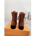 Louis Vuitton Territory Flat Ranger Boots In Brown Leather with Wool