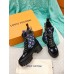 Louis Vuitton Laureate Platform Desert Boots In Monogram Denim