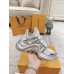 Louis Vuitton LV Archlight Sneakers in White Fabric with Metallic Leather