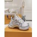 Louis Vuitton LV Archlight Sneakers in White Fabric with Metallic Leather