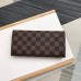 Louis Vuitton Emilie Wallet In Damier Ebene Canvas N60214