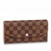 Louis Vuitton Emilie Wallet In Damier Ebene Canvas N60214