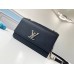 Louis Vuitton Lockme Clutch In Black Calfskin M56088 Louis Vuitton Lockme Clutch In Black Calfskin M56088