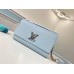 Louis Vuitton Lockme Clutch In Blue Calfskin M56136 Louis Vuitton Lockme Clutch In Blue Calfskin M56136