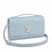 Louis Vuitton Lockme Clutch In Blue Calfskin M56136 Louis Vuitton Lockme Clutch In Blue Calfskin M56136