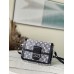 Louis Vuitton Dauphine MM Bag In Grey Monogram Denim M21458