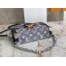 Louis Vuitton Petite Malle Bag In Grey Monogram Denim M21462 Louis Vuitton Petite Malle Bag In Grey Monogram Denim M21462