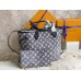 Louis Vuitton Neverfull MM Bag In Grey Monogram Denim M21465 Louis Vuitton Neverfull MM Bag In Grey Monogram Denim M21465