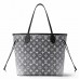 Louis Vuitton Neverfull MM Bag In Grey Monogram Denim M21465 Louis Vuitton Neverfull MM Bag In Grey Monogram Denim M21465