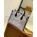 Louis Vuitton OnTheGo MM Bag In Grey Monogram Denim M46448