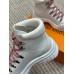 Louis Vuitton Ruby Flat Ranger Boots In White Leather