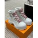 Louis Vuitton Ruby Flat Ranger Boots In White Leather