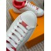 Louis Vuitton Frontrow Sneakers with Pink Monogram Canvas Trim Louis Vuitton Frontrow Sneakers with Pink Monogram Canvas Trim