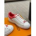 Louis Vuitton Frontrow Sneakers with Pink Monogram Canvas Trim Louis Vuitton Frontrow Sneakers with Pink Monogram Canvas Trim