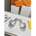 Louis Vuitton Shake Flat Mules In Silver Metallic Lambskin