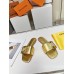Louis Vuitton Shake Flat Mules In Gold Metallic Lambskin