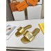 Louis Vuitton Shake Flat Mules In Gold Metallic Lambskin