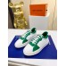 Louis Vuitton Time Out Sneakers with Green Monogram Trim