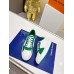 Louis Vuitton Time Out Sneakers with Green Monogram Trim