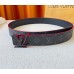 Louis Vuitton LV Broken 40mm Reversible Belt In Monogram Eclipse Canvas M0628V Louis Vuitton LV Broken 40mm Reversible Belt In Monogram Eclipse Canvas M0628V